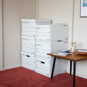 Caja <span class=keywords><strong>de</strong></span> cartón corrugado para banqueros Caja <span class=keywords><strong>de</strong></span> archivo blanca Apilable Ideal para almacenamiento <span class=keywords><strong>de</strong></span> documentos <span class=keywords><strong>de</strong></span> oficina Gestión <span class=keywords><strong>de</strong></span> archivos <span class=keywords><strong>de</strong></span> tamaño legal - Product Image 5