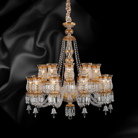 Lustre LED en cristal de luxe pour salon, salle à manger, hôtel, mariage, décoration intérieure, luminaire