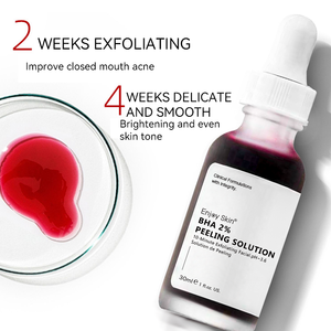 استمتع بتبييض البشرة ومضاد للتجاعيد ومكافحة حب الشباب للعناية بالوجه حمض الهيالورونيك BHA محلول تقشير مع مصل فيتامين سي نياسيناميد - Product Image 2
