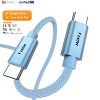 Câble de charge rapide USB-C vers Micro USB-A en silicone UNIEAN, 2M 3M, pour iPhone – Vente en gros usine