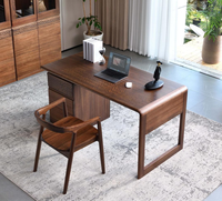 Table d'ordinateur portable moderne en bois massif avec rangement pour la maison, le bureau et l'étude