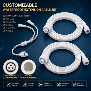 Câble d'extension en Y de 6,2 pieds, lot de 2, cordon étanche compatible avec les lumières extérieures permanentes Govee <span class=keywords><strong>Pro</strong></span> H706A H706B H706C - Product Image 4