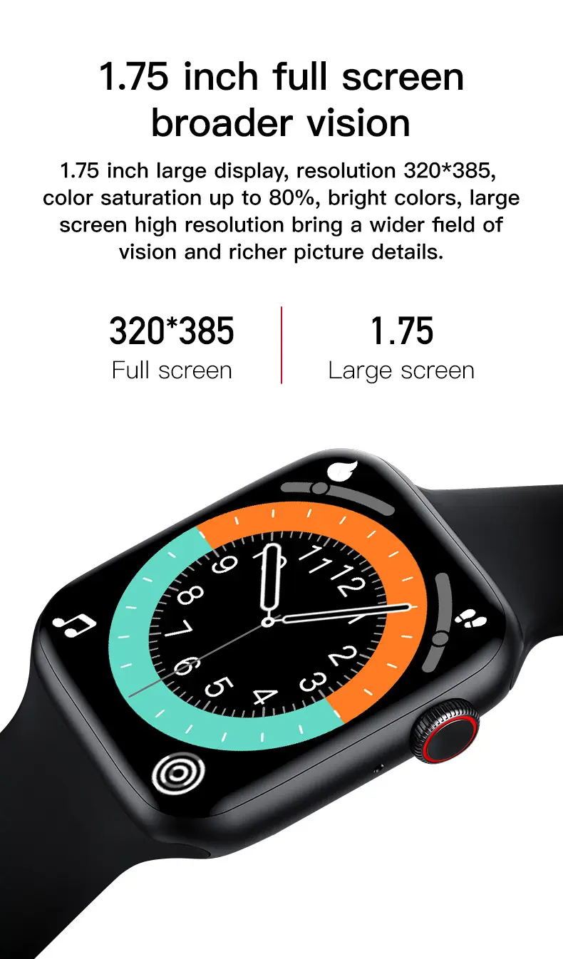 2021 New Full Play Game Waterproof Ip67 Reloj Smart Watch Iwo Series 6 Smartwatch X16