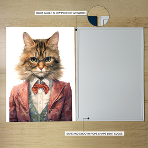 Drop Shipping Haute qualité Fashion Tin Wall Art Scientist Cats Work Metal Wall Print Magnet Mounted Poster for Teenager's Room - Product Image 1