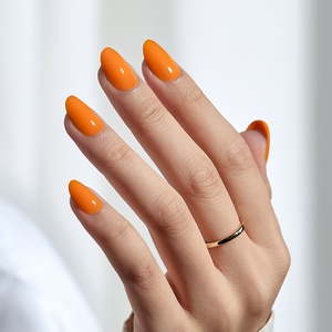 BTArtbox Uñas de Gel Ovaladas Cortas, Uñas Postizas Hechas a Mano al por Mayor, Uñas de Gel Suave de Color Sólido, Uñas Postizas de Calabaza de Halloween al por Mayor - Product Image 1