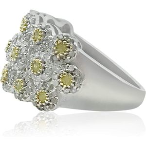 Anillo de Diamantes Jewelspaark, Corte Redondo, 1.12 Quilates en Total, Plata de Ley 925, Talla 9, para Uso Diario Femenino - Product Image 2