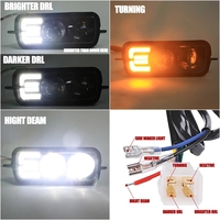 Luces LED de Circulación Diurna para Lada Niva 4x4 1995, Luces Intermitentes LED, Accesorios de Estilo para Automóviles, Faros Antiniebla Delanteros, Lámpara de Giro con DRL