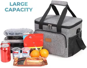 Large Capacity Picnic Lunch Bag Insulated Lunch Box Soft Cooler Tote Bag For Adult Men Women