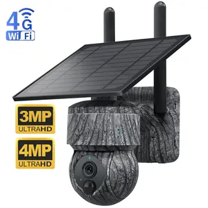 4G 3MP 4MP HD PIR Sem Fio Solar Powered Segurança Home Ao Ar Livre PTZ IP Farm Vigilância WiFi Câmera CCTV Solar