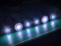 Projecteur de piscine sans niche IP68 1,5 pouce RGBW 12VAC 12W avec boîtier PPS et options de lentilles multiples, remplacement Pentair GloBrite