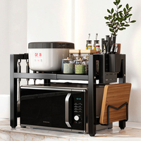 Vente en gros de fours ménagers multicouches Support de rangement pour cuiseur à riz de comptoir Support de rangement multifonctionnel pour four à micro-ondes
