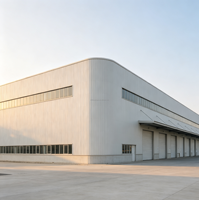 Entrepôt à structure métallique, bâtiment métallique préfabriqué, construction rapide, stockage industriel et entrepôt de supermarché