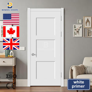 Imprimación blanca Estilo terminado Un panel Casas Interior Puerta de madera MDF interna Puerta de coctelera personalizada - Product Image 1