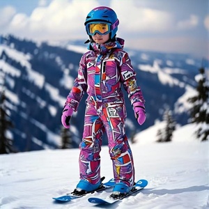 AQTQ Ski Jacket High Quality Custom Ski Wear <strong>Winter</strong> Outdoor Kids <strong>Overalls</strong> One Piece Ski Suit Jumpsuit - Product Image 6
