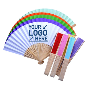 Abanicos de mano personalizados al por mayor: de tela, madera o bambú, con logotipo grabado, para bodas, promociones o recuerdos. - Product Image 6