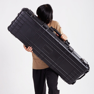 Hộp đựng dụng cụ bằng nhựa cứng, chống thấm nước, màu đen, có lớp mút bảo vệ - Product Image 1