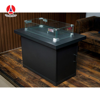 Table de foyer au propane GARDENSUN en acier inoxydable CE pour l'extérieur, le jardin, le camping, fourniture directe du fabricant