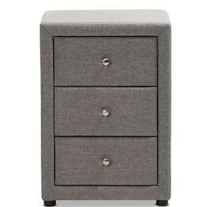 Màu Xám Mauk Vải Bọc Nệm <span class=keywords><strong>3</strong></span> Ngăn Kéo Đầu Giường Vải Bed Side Bảng Cho Bán - Product Image 2