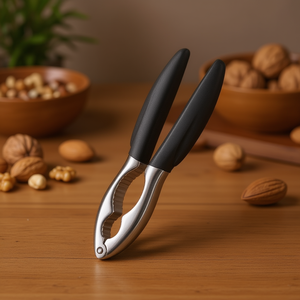 Cascanueces de Metal, Acero Inoxidable, Mango Negro, Utensilio de Cocina para Romper Nueces - Product Image 3