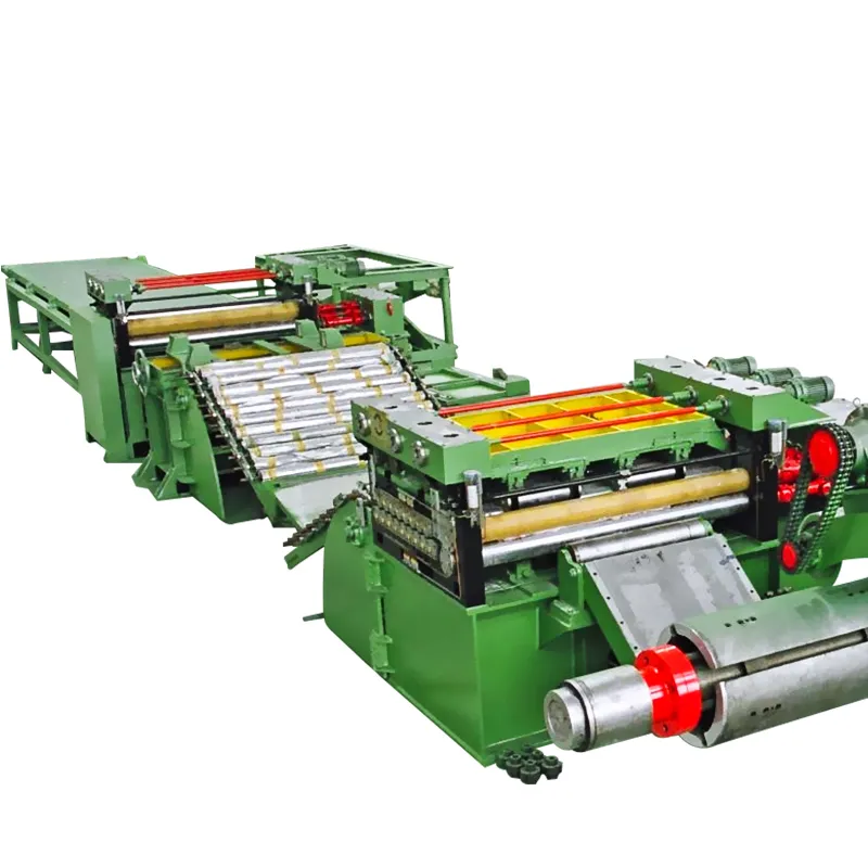 ควบคุม Plc ตัดสายตัดความยาวเครื่องสำหรับแผ่น Uncoiling,ปรับระดับ,ตัดและ Rewinding