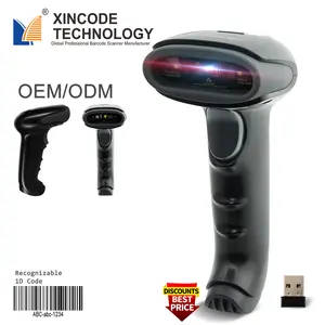 Xincode 1D कीमत हाथ में बार कोड रीडर 2.4G वायरलेस लेजर बारकोड स्कैनर उत्पाद एप्लिकेशन एंड्रॉयड गोदाम स्कैनर X-600