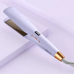 New Hot Tóc Ép Tóc Và Curler 2 Trong 1 Phẳng Sắt Ion Âm Tourmaline Gốm Phẳng Sắt Tóc Công Cụ Tạo Kiểu