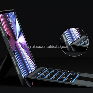 Nhà máy từ bút chì sạc PU + TPU + ABS trường hợp USB-C không dây <span class=keywords><strong>Touchpad</strong></span> Backlit bàn phím cho New iPad - Product Image 2