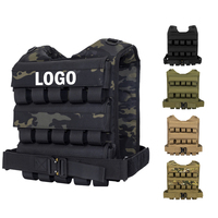 Gilet lesté personnalisé avec logo, équipement d'entraînement fitness sur mesure, poids réglables en Oxford pour gilets de 1 à 30 kg
