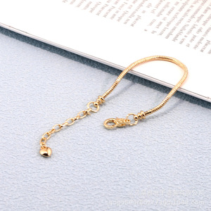 <b>Snake</b> <b>Chain</b> Lobster Clasp Adjustable Bracelet 16 Cm Rose Gold White Kkc Plated Copper Jewelry Finding Accessory For Beads - Product Image 3