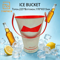 Cubo de Hielo de Hojalata Personalizado al por Mayor con Asa y Abrebotellas, Gran Capacidad para Cerveza, Ideal para Bares, Fiestas y Bebidas Frías al Aire Libre