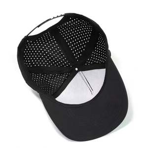 <b>Baseball</b> <b>Cap</b>-Custom Rubber Patch Logo 5 Panel Quick Dry Water Proof Laser Cut Hole Perforated Performance Golf <b>Baseball</b> <b>Cap</b> Hat - Product Image 5