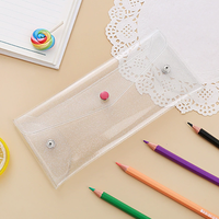 Étui à crayons transparent en PVC mignon, pour l'école, le bureau, l'organisation des cahiers, sac à crayons créatif et tendance
