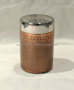 Ensemble de 4 récipients de stockage en acier inoxydable avec finition martelée, parfait pour l'organisation des ustensiles de cuisine et les accessoires de maison - Product Image 3