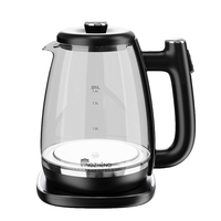Bouilloire en verre 1,8L/2,0L ZY-305, base en acier inoxydable, 1500W, ébullition rapide, arrêt automatique, 220V/110V personnalisable