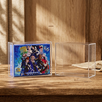 Boîte de présentation en acrylique transparente personnalisée pour collection de cartes d'anime, boîte cadeau, protection UV à 99 %, anti-poussière, étui magnétique N52