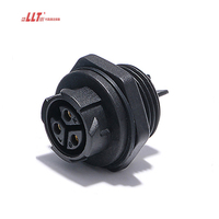 LLT 3pin Plug and Socket M19 Push Lock Female Panel Waterproof 2 3 4 5 6 7 8 9 10 12 14 Pin Wire to Board Connector