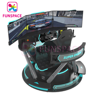 Simulador de Carreras F1 9D VR para Parque de Diversiones Interior, 3 Pantallas, Plataforma de Movimiento 3DOF Profesional, Juegos de Arcade en Venta