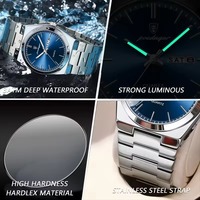 Montre-bracelet de luxe à quartz Poedagar 930 pour homme, étanche, lumineuse, en acier inoxydable, cadran professionnel, vente chaude