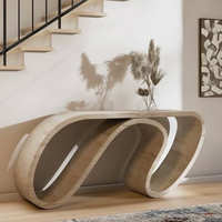 Table console moderne en marbre naturel, table d'entrée minimaliste, table de couloir, décoration artistique créative pour salon, vente en gros, OEM personnalisé
