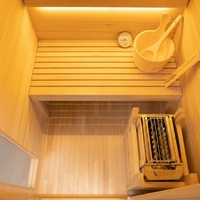 Sauna Uap Hemlock Finlandia Modern untuk Dalam Ruangan dengan Panel Kontrol Elektrik dan Pemanas Tungku untuk Spa di Rumah