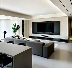 Ensembles de meubles de couleur simple noir, blanc et gris, modernes et minimalistes, personnalisation de toute la maison - Product Image 2