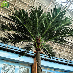 ต้นมะพร้าวปลอมต้นปาล์มเทียมลำต้นตรงไฟเบอร์กลาสสำหรับตกแต่งสวนในร่มกลางแจ้ง - Product Image 4