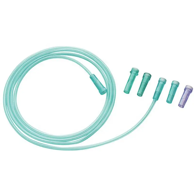 커넥터가 있는 일회용 의료 산소 연결 튜브 호흡 산소 튜브 2.1m 산소 연결 튜브