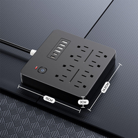 Multiprise anti-surtension 6FT avec 8 prises CA, 4 ports USB et 2 ports USB-C, câble d'extension avec protection contre les surcharges