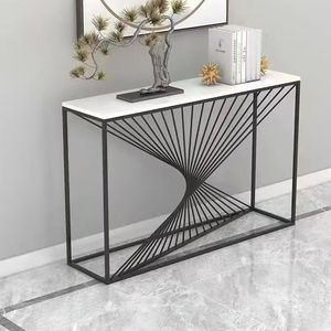 Mesa <span class=keywords><strong>Consola</strong></span> de Mármol Dorado de Lujo, Decoración Moderna, Antigua/<span class=keywords><strong>Vintage</strong></span>/Clásica para el Hogar, Dormitorio o Pasillo, Elegante Mesa <span class=keywords><strong>Consola</strong></span> de Mármol Dorado - Product Image 4