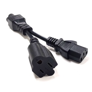 Câble répartiteur en Y, IEC C6 vers IEC C13 et prise Nema5-15p US, cordon d'<span class=keywords><strong>alimentation</strong></span> CA pour ordinateur - Product Image 2