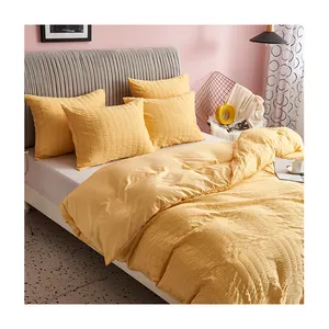 Hot Prodotti di Vuoto Imballaggio Gold King Size Copertura del Duvet Set Set di Biancheria Da Letto di Lusso