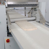 Machine automatique à rouler la pâte à pâtisserie, à plier la pâte feuilletée avec système de pliage et d'enrobage automatique de la farine