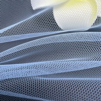 Tissu en maille de nylon blanc 23 g/m² respirant, léger (1 mm), 100 % nylon, pour robes de soirée et robes à paillettes, tissu tulle, tissu dentelle