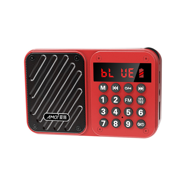 Portable Card Radio for Elderly with Flashlight Plastic Material Digital for Player and Gurbani Radio